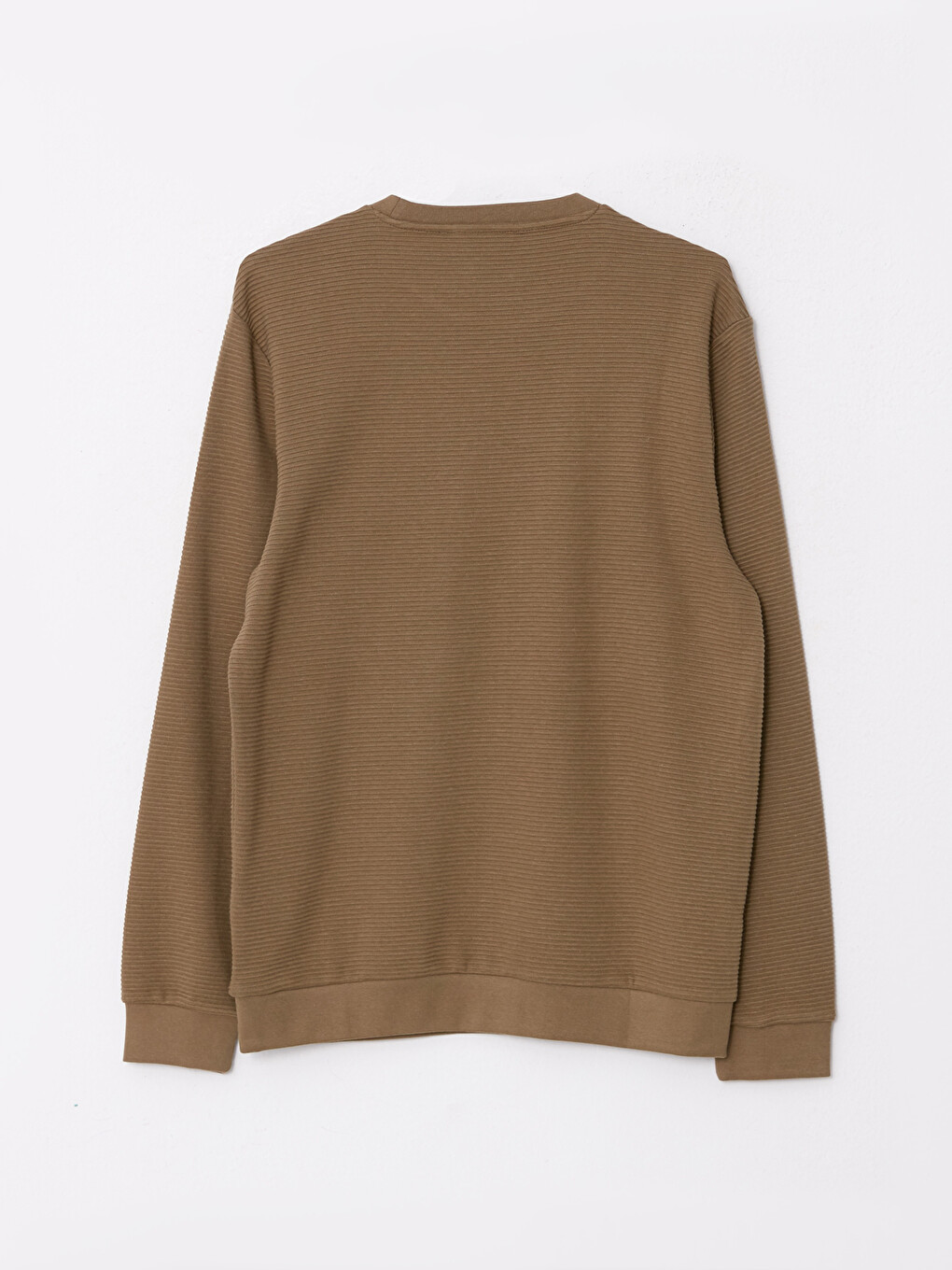 Haki Bisiklet Yaka Uzun Kollu Erkek Sweatshirt-6