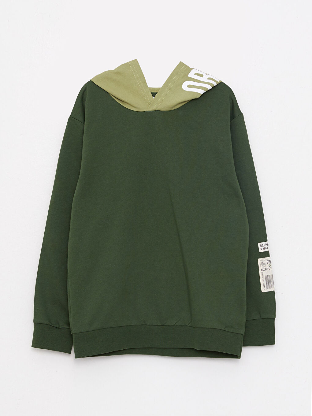 LCW Kids Hooded Printed Long Sleeve Boys' Sweatshirt -W22436Z4-HCY