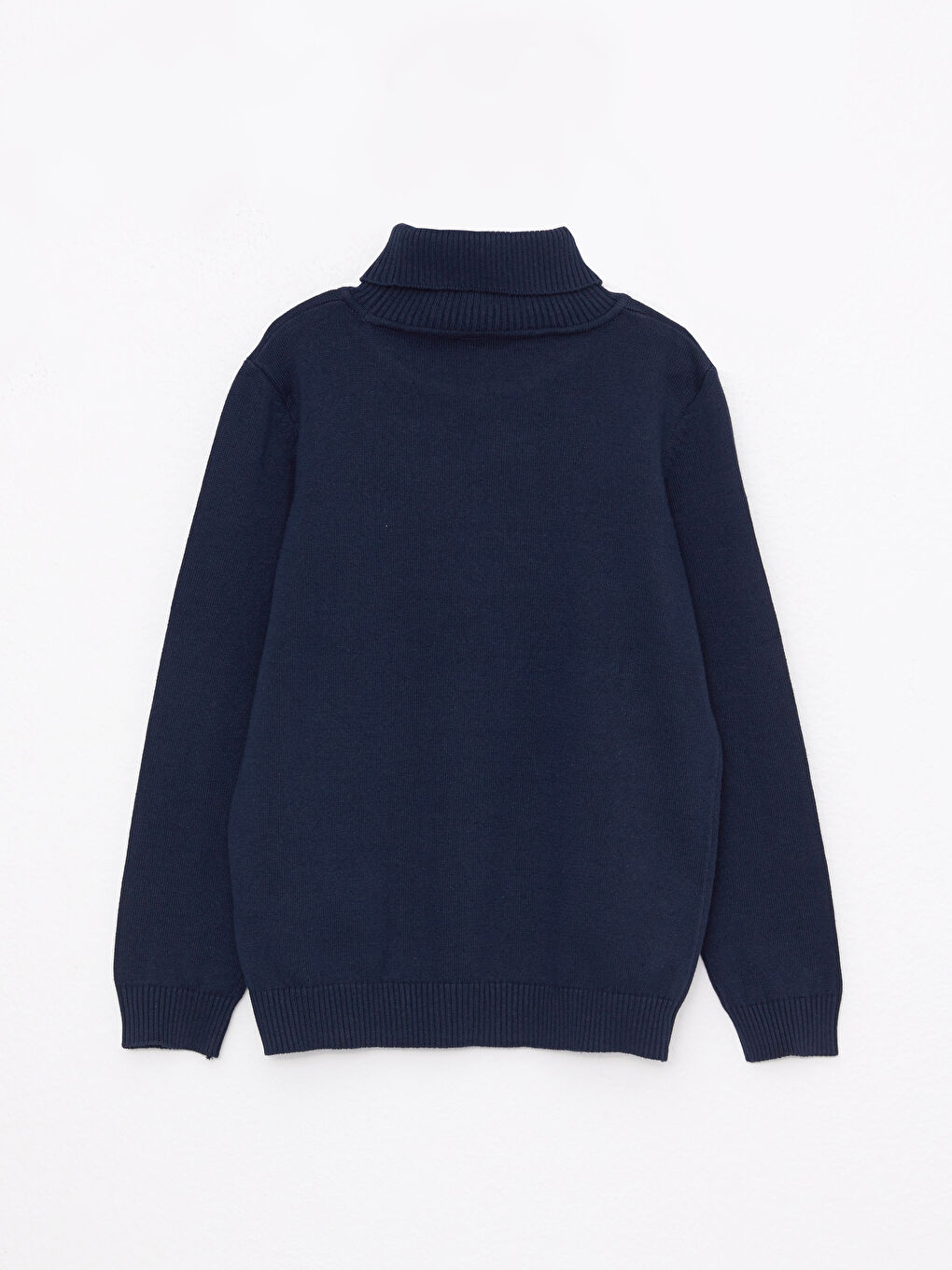 Turtleneck Basic Long Sleeve Boys' Knitwear Sweater-1