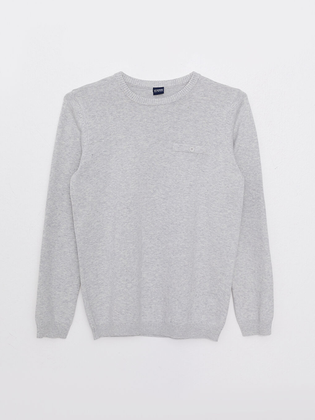 Свитер с круглым вырезом, базовый, с длинным рукавом, для мальчиков, трикотажный