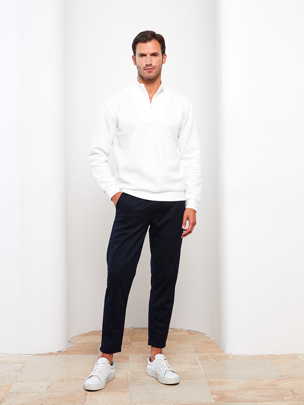 Hanorac cu Guler Tip Pâlnie pentru Bărbați-2