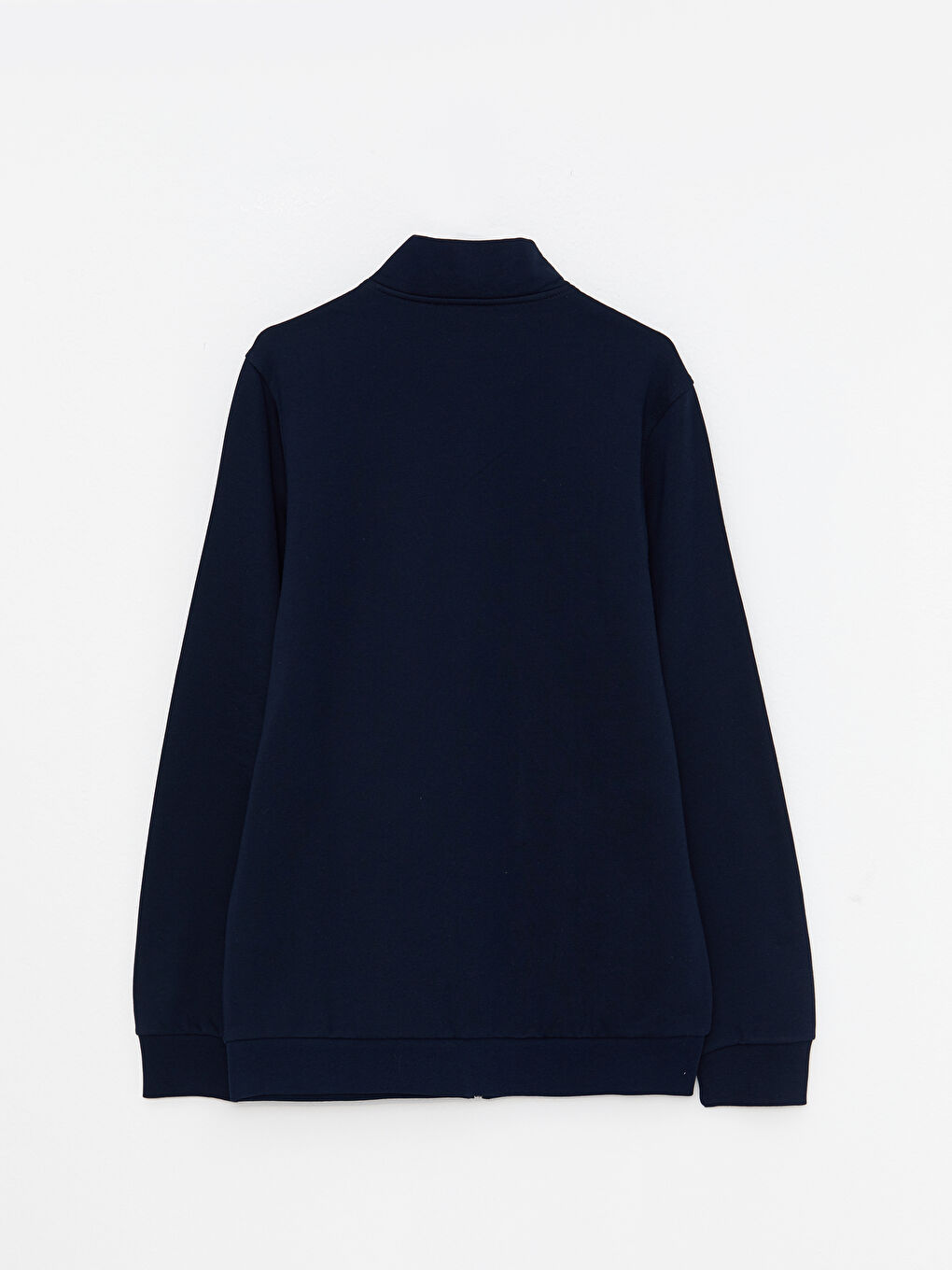 Lacivert Rahat Kalıp Dik Yaka Erkek Kalın Spor Hırka-6