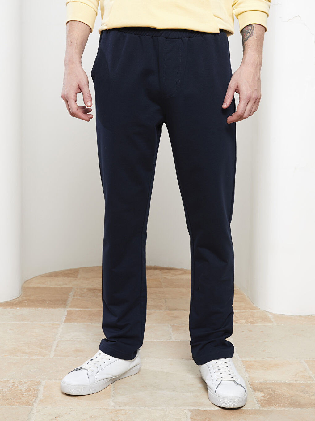 Lacivert Standart Kalıp Erkek Eşofman Altı-2