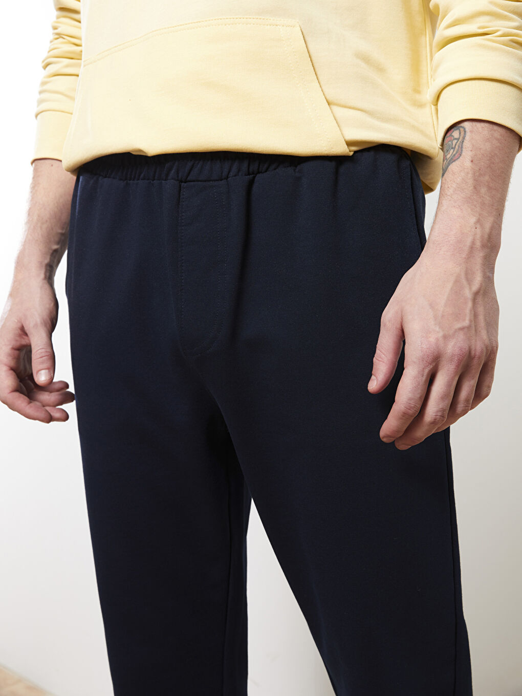 Lacivert Standart Kalıp Erkek Eşofman Altı-3