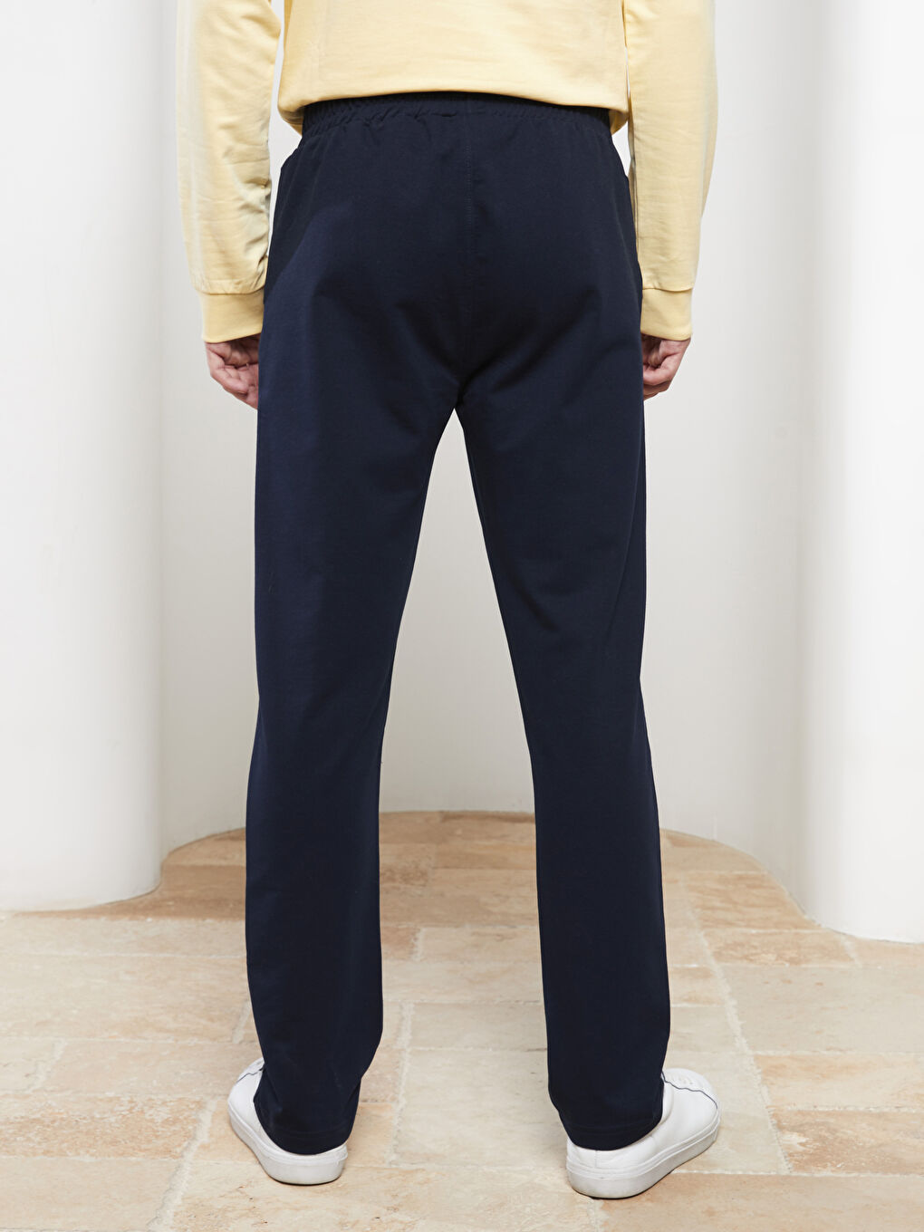 Lacivert Standart Kalıp Erkek Eşofman Altı-4