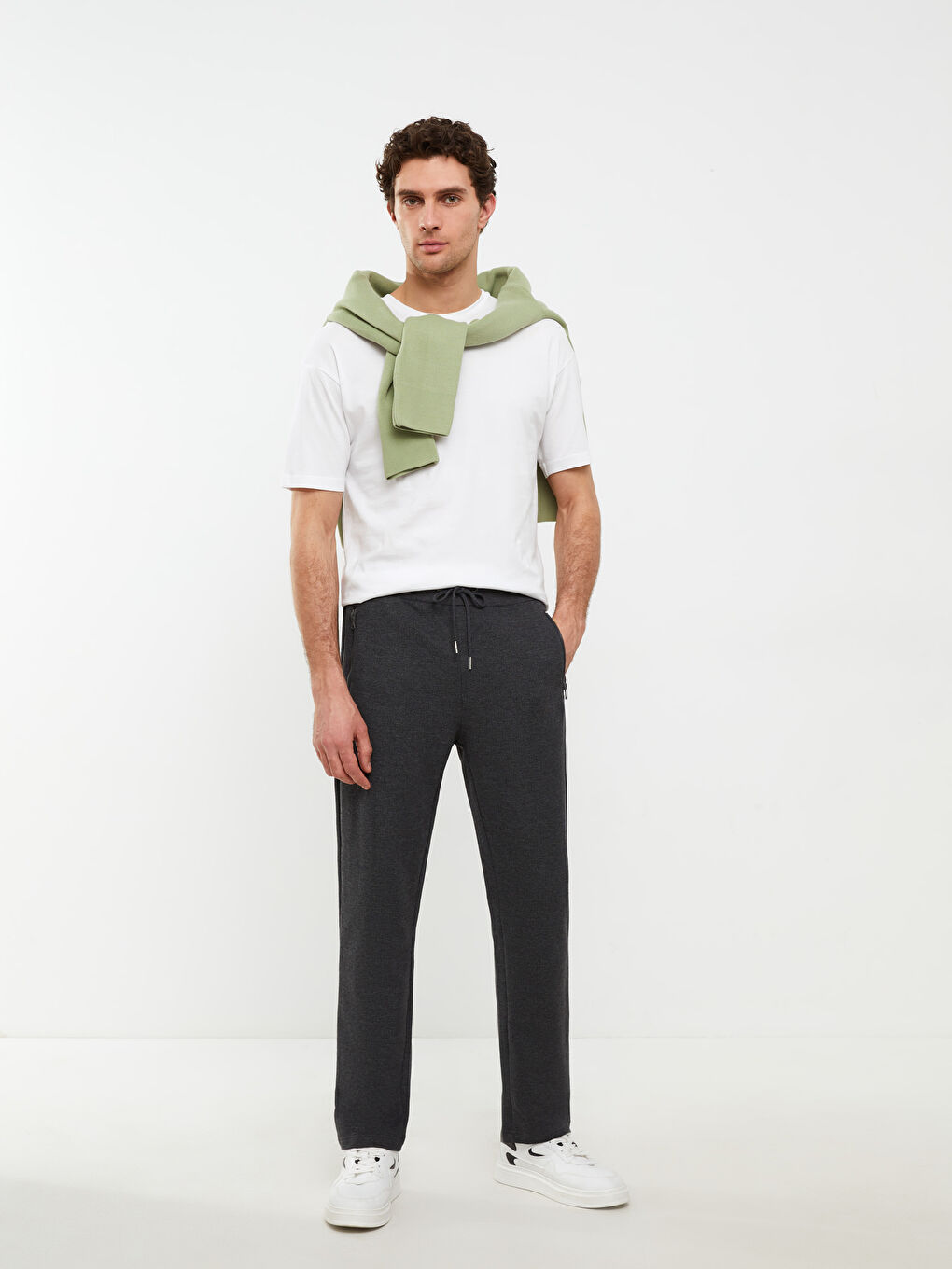 Antrasit Rahat Kalıp Erkek Eşofman Altı