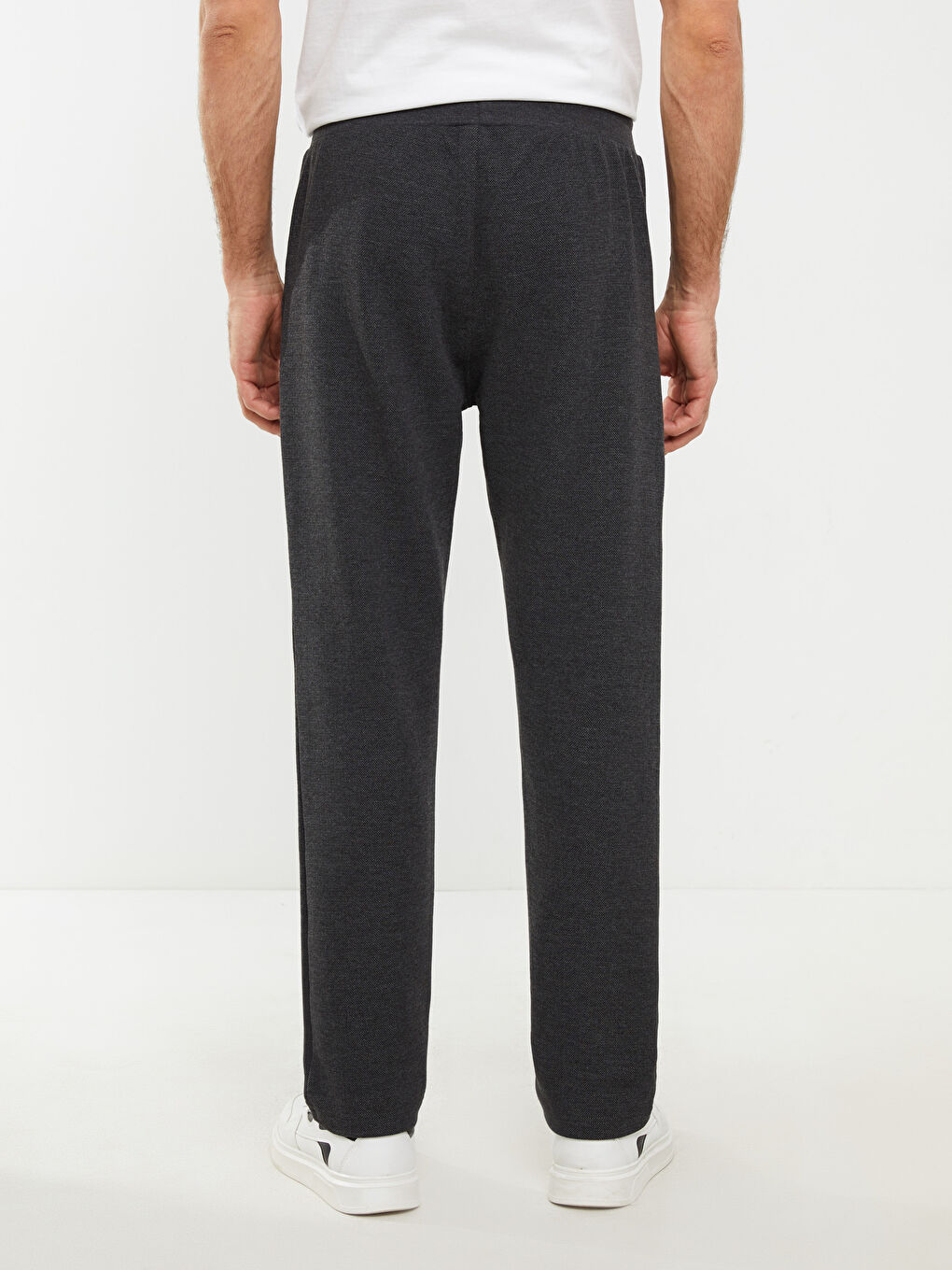 Antrasit Rahat Kalıp Erkek Eşofman Altı-5