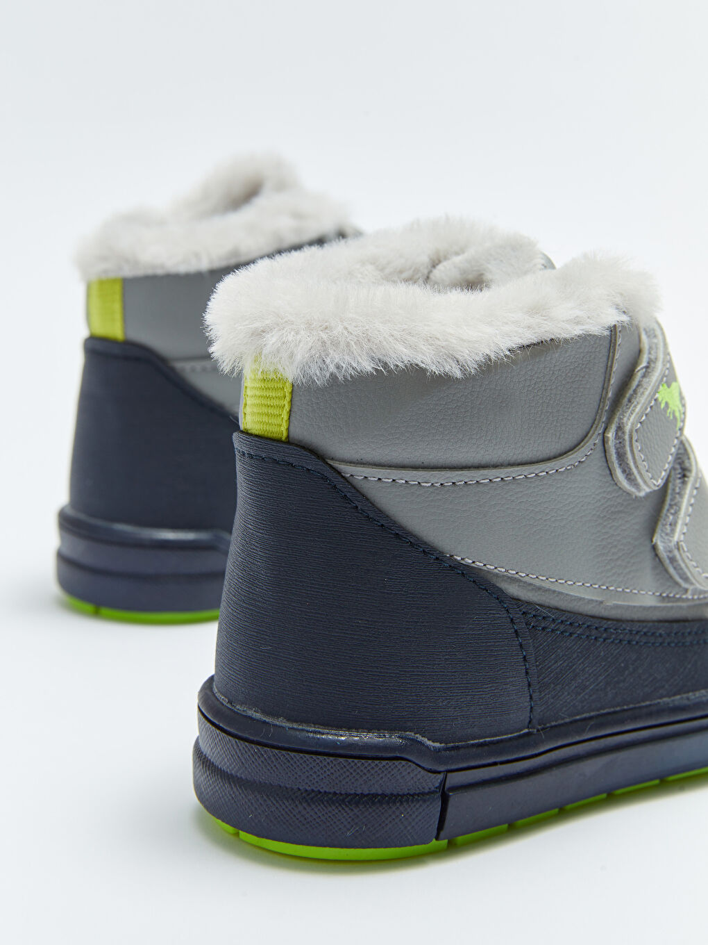 Gri Baskılı Cırt Cırtlı Erkek Bebek Bot-2