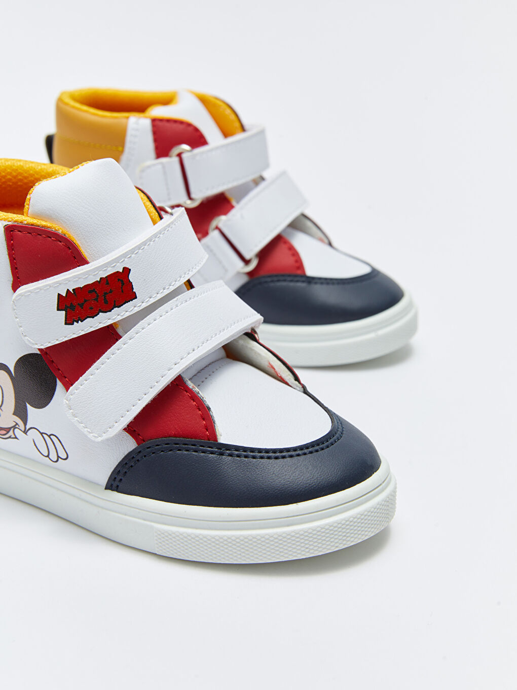 Beyaz Mickey Mouse Lisanslı Cırt Cırtlı Erkek Bebek Bot-2