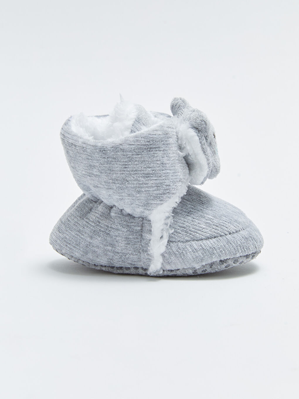 Gri 3D Patchli Erkek Bebek Yürüme Öncesi Ev Botu-1