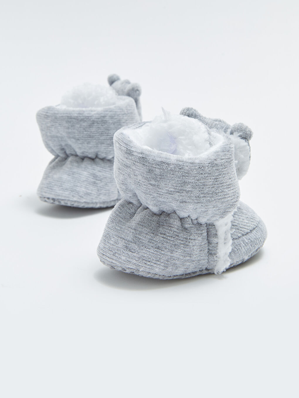 Gri 3D Patchli Erkek Bebek Yürüme Öncesi Ev Botu-4