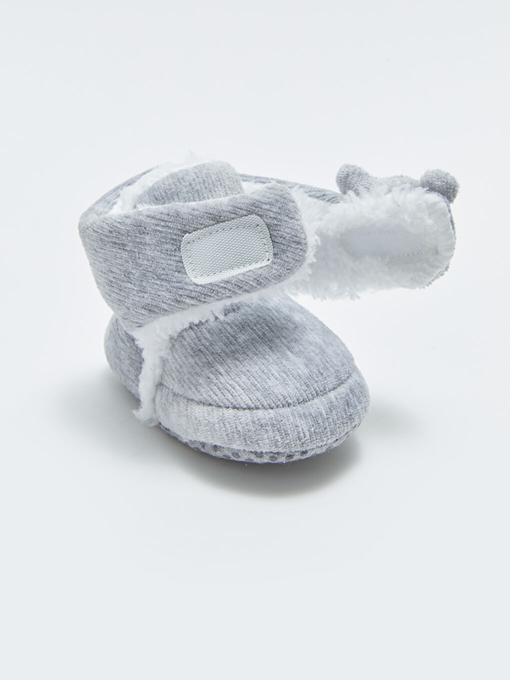 Gri 3D Patchli Erkek Bebek Yürüme Öncesi Ev Botu-5