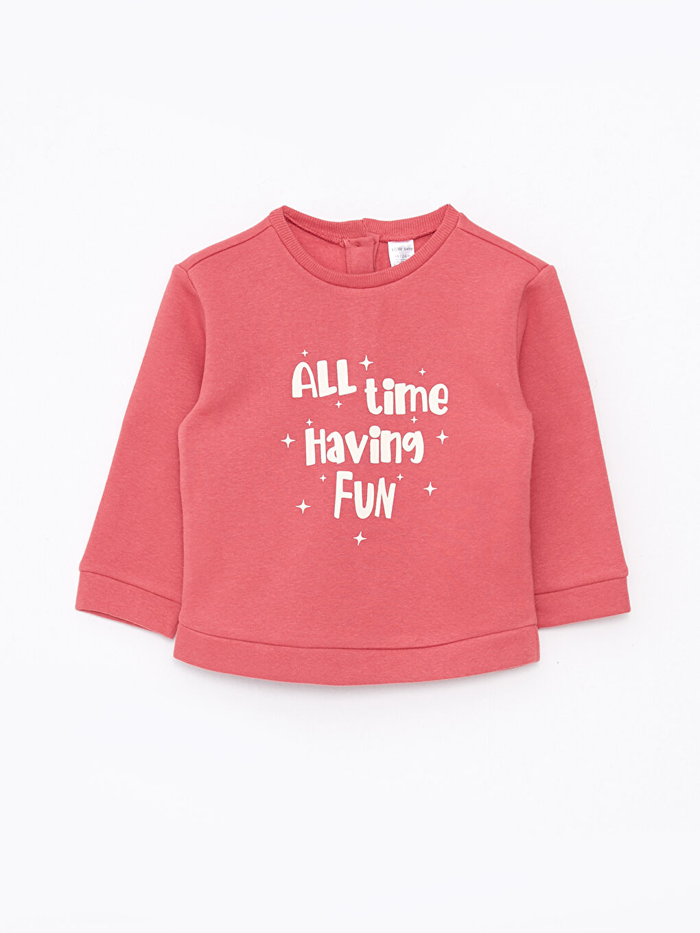 Hanorac pentru Bebeluși Fete cu Guler Rotund, Mânecă Lungă, Imprimat