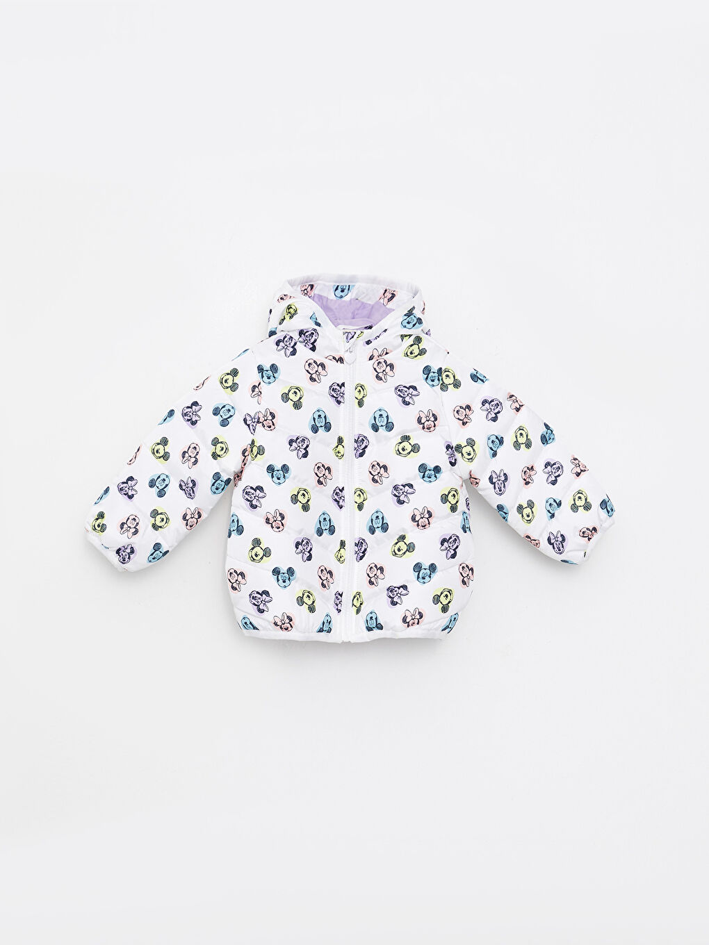 LCW baby Hooded Long Sleeve Minnie Mouse Printed Baby Girl Coat -W22522Z1-LRA