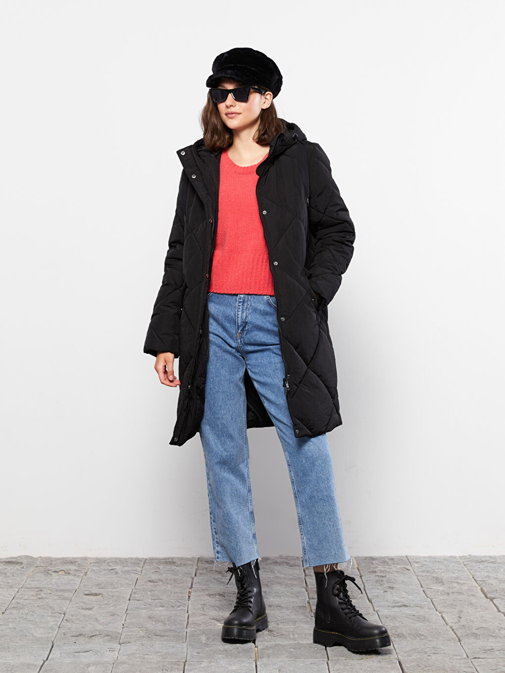 Hooded Quilted Women's Puffer Coat