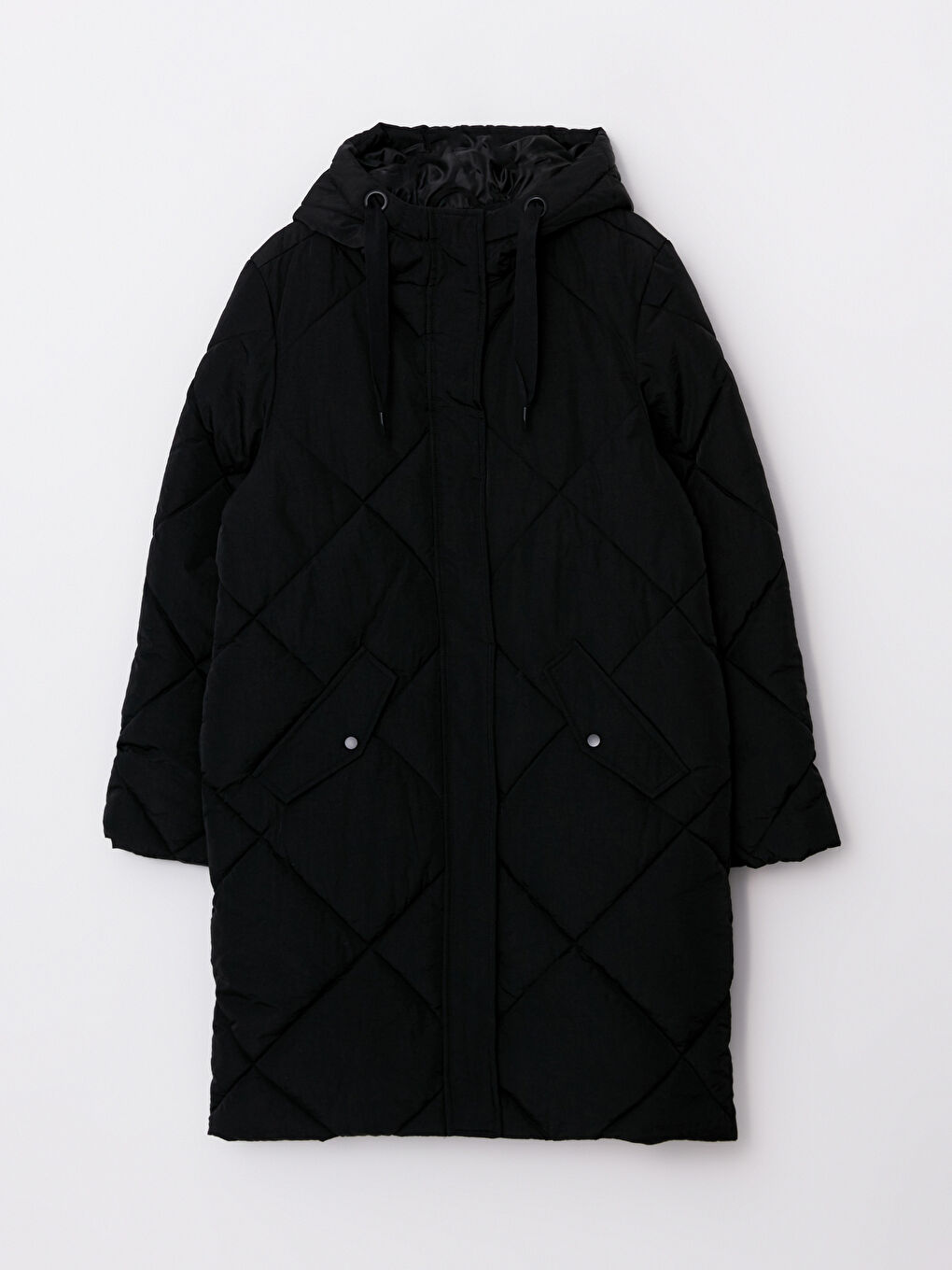 Hooded Quilted Women's Puffer Coat-4
