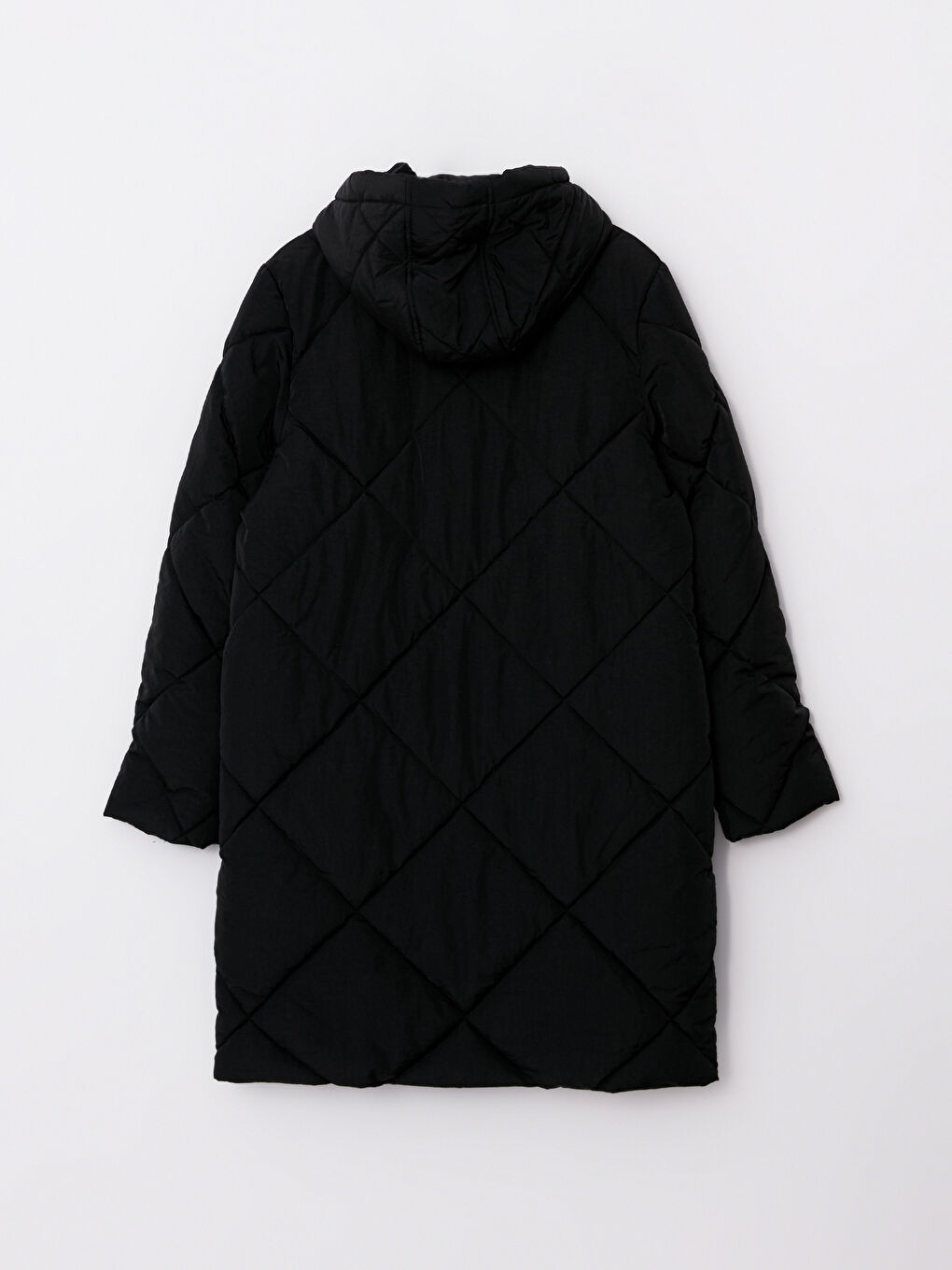 Hooded Quilted Women's Puffer Coat-6