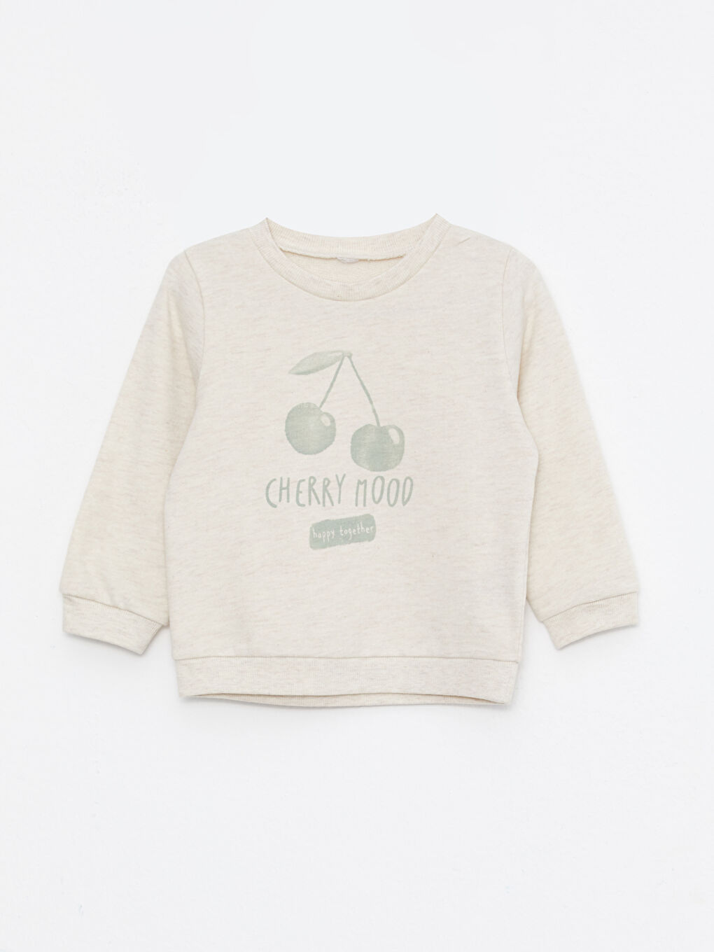 LCW baby Crew Neck Long Sleeve Printed Baby Girls' Sweatshirt and Tracksuit Bottom 2 Pack Set -W22535Z1-L8Q