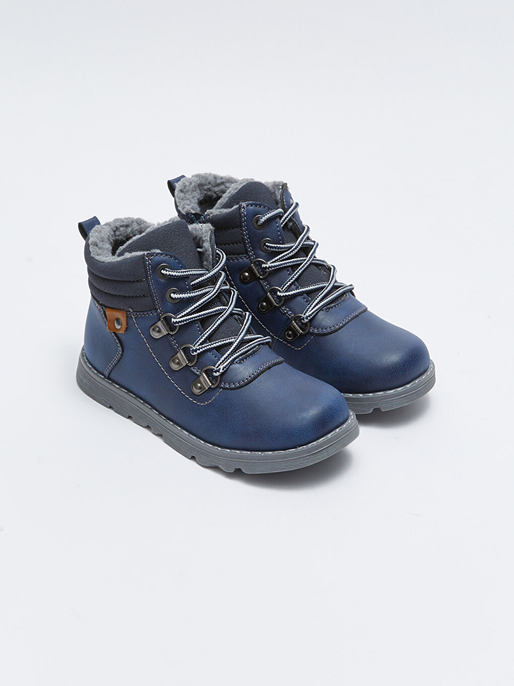 Lace-Up and Zipper Boys Boots