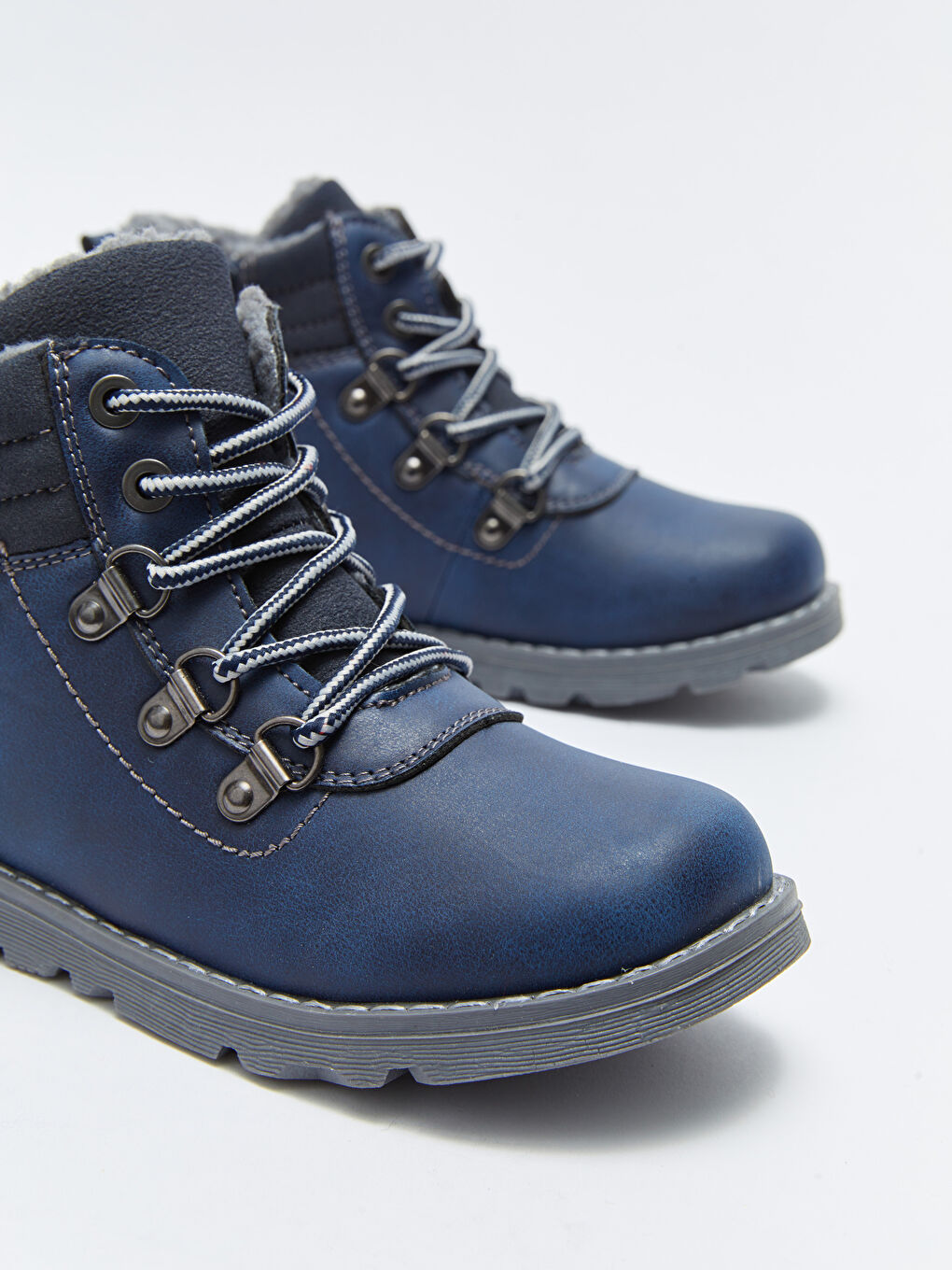 Lace-Up and Zipper Boys Boots-2