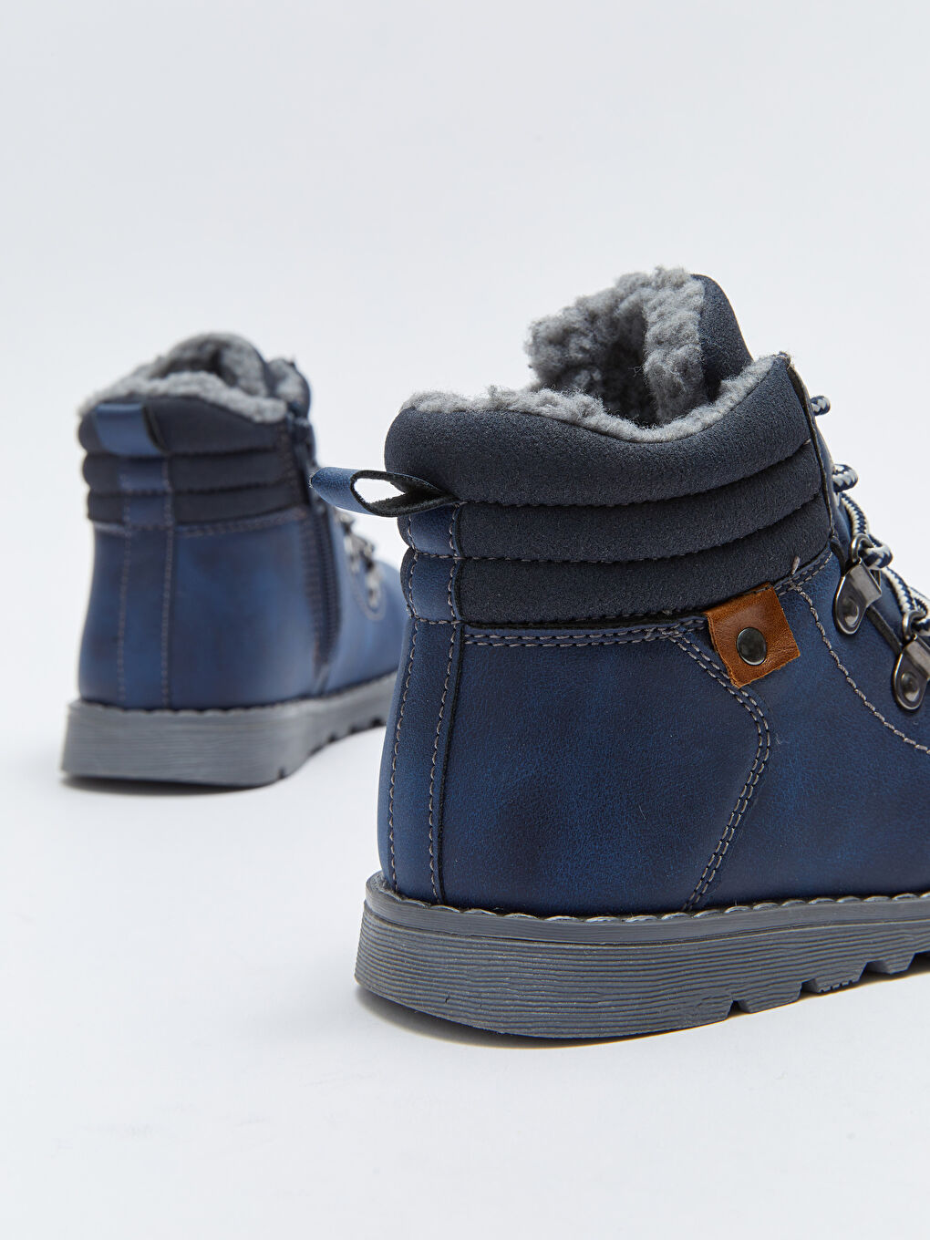 Lace-Up and Zipper Boys Boots-4