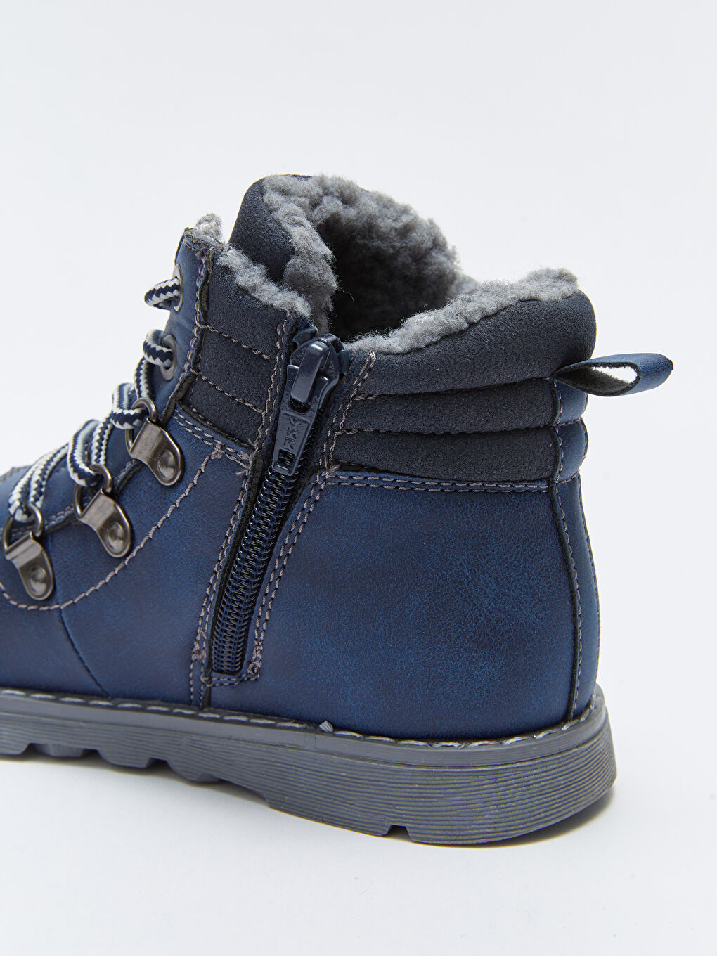 Lace-Up and Zipper Boys Boots-5