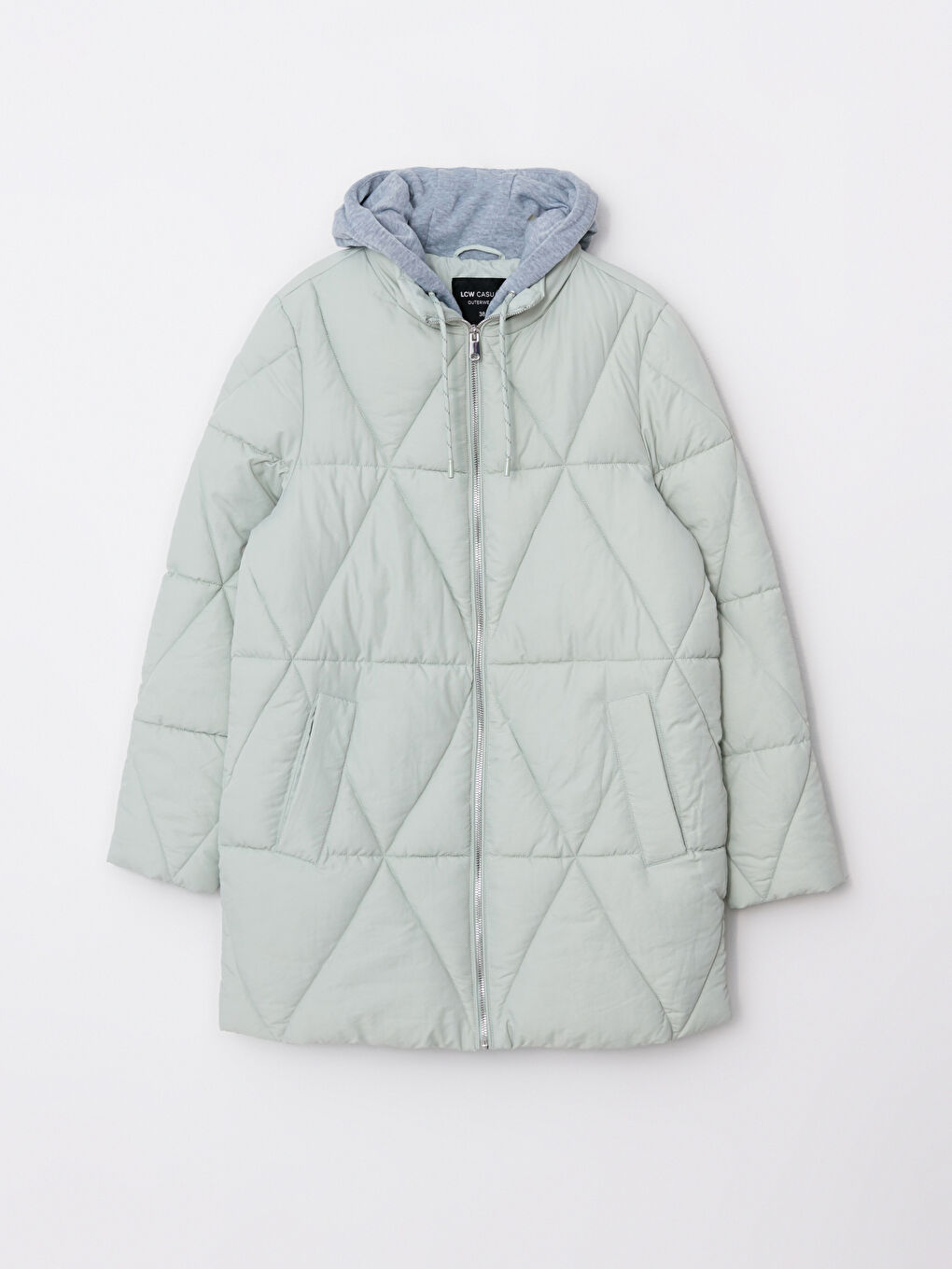 Geaca Matlasată Simplu cu Glugă pentru Femei-5