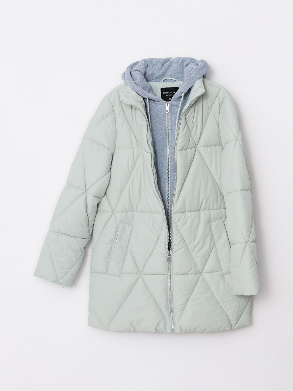 Geaca Matlasată Simplu cu Glugă pentru Femei-7