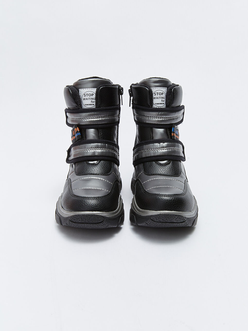 LCW STEPS Leather Look Girls' Snow Boots with Velcro and Zipper -W22584Z4-S9K