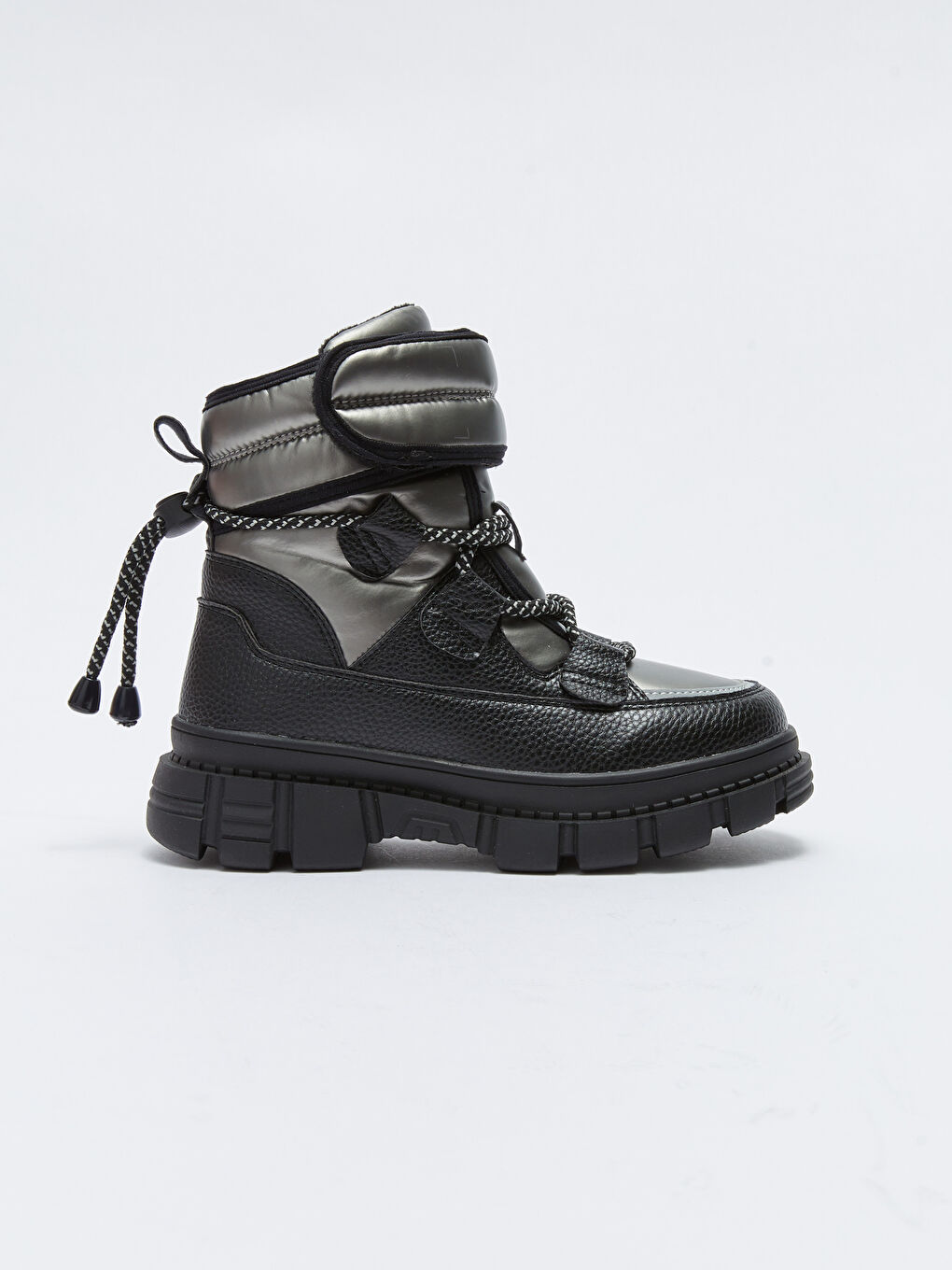 LCW STEPS Mädchen Schneestiefel mit Lederoptik Schnürsenkel und Klettverschluss -W22595Z4-HUC