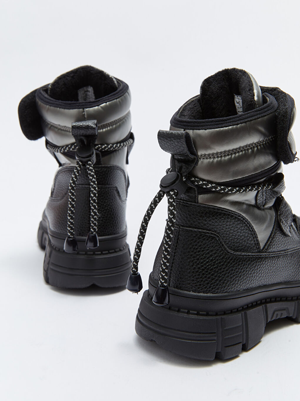 LCW STEPS Mädchen Schneestiefel mit Lederoptik Schnürsenkel und Klettverschluss -W22595Z4-HUC