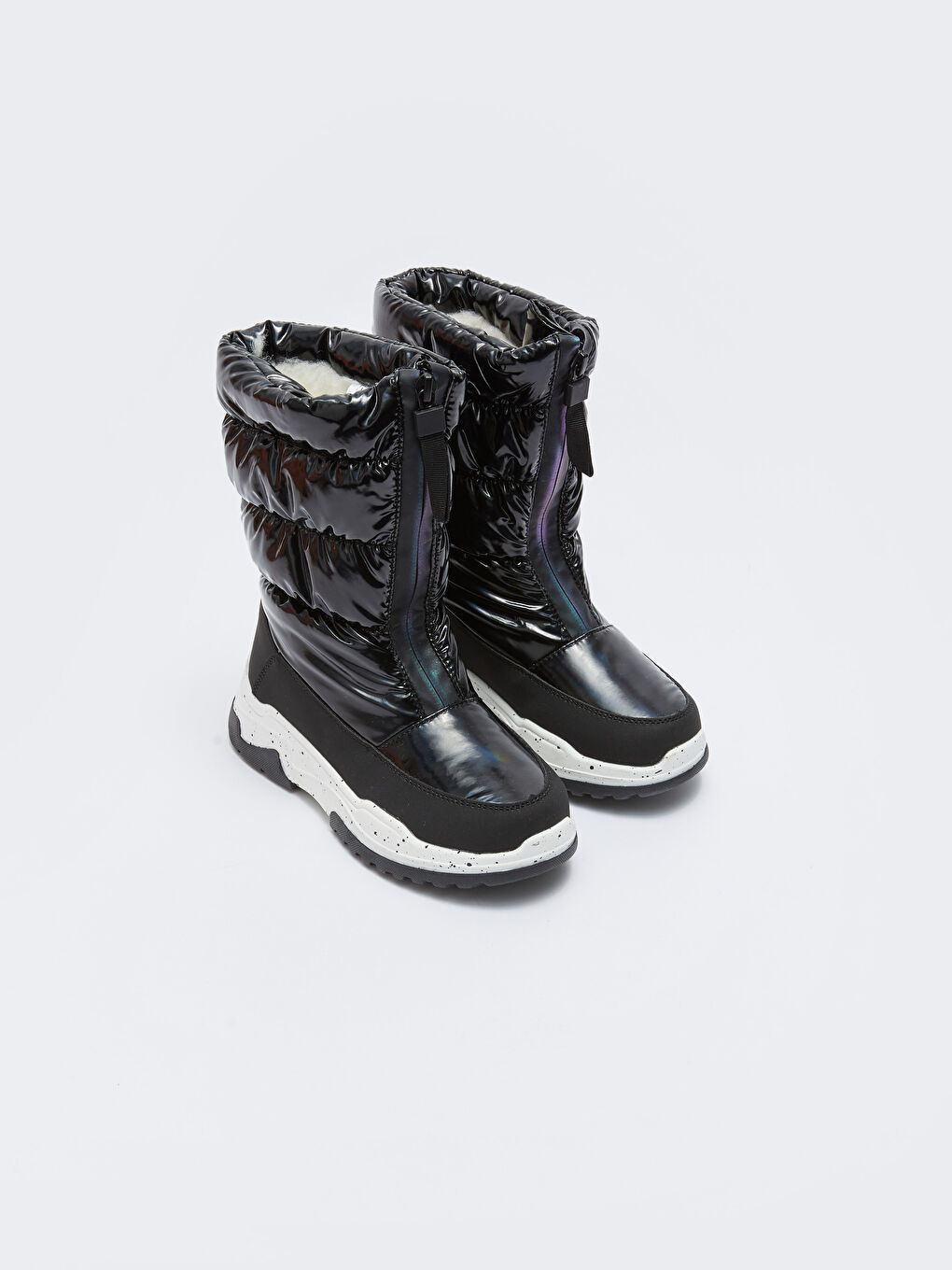 Zippered Thick Sole Girls Snow Boots