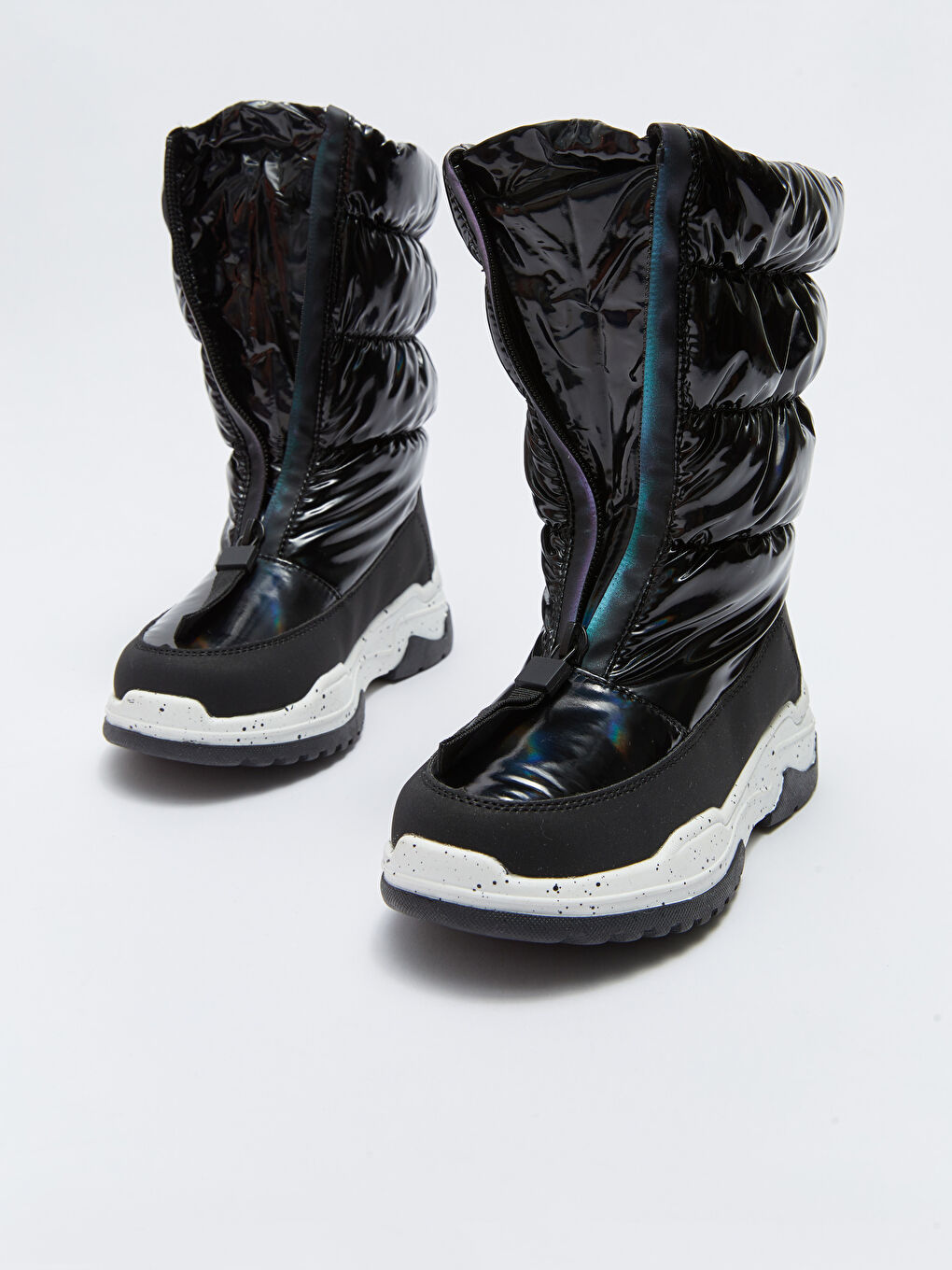 Zippered Thick Sole Girls Snow Boots-5