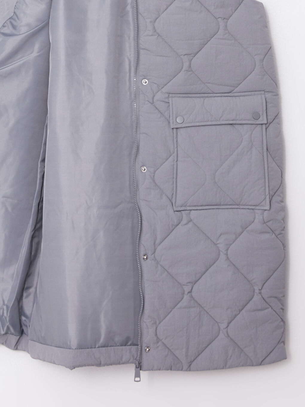Funnel Neck Quilted Women's Puffer Gilet-7