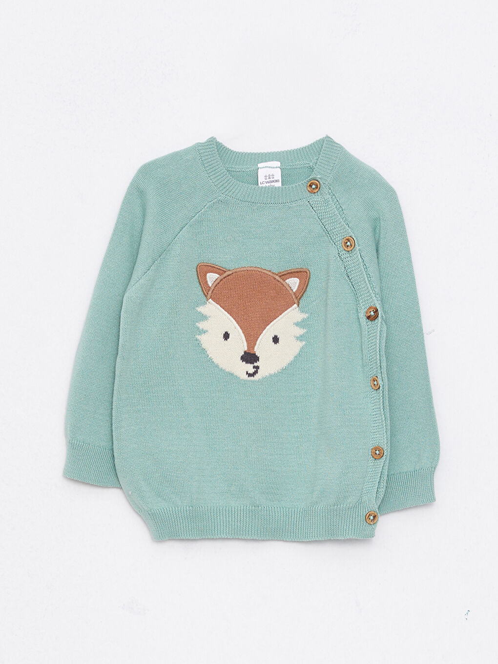 Crew Neck Long Sleeved Patterned Baby Boy Knitwear Cardigan and Trousers Set-1