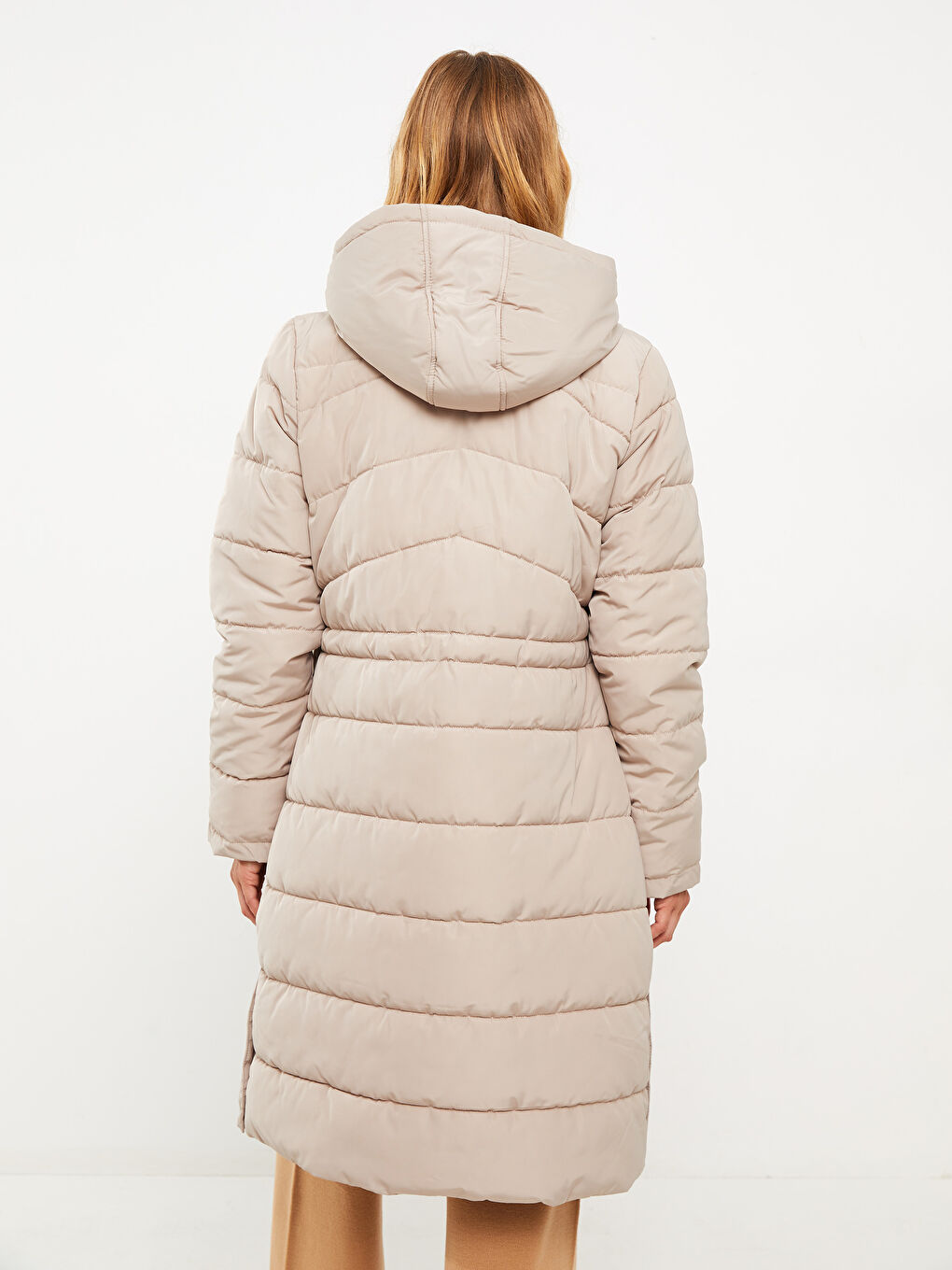 Geaca Matlasată Simplu cu Glugă pentru Femei-5