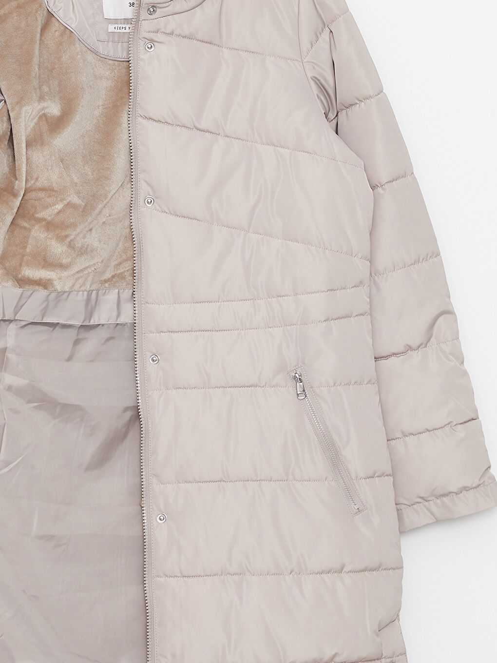 Geaca Matlasată Simplu cu Glugă pentru Femei-8