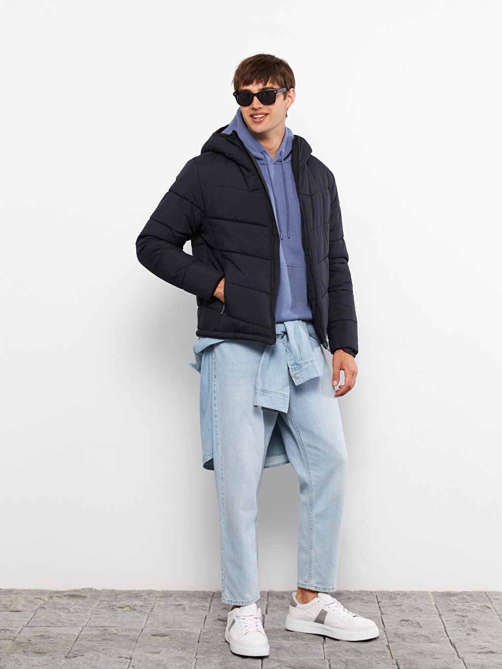 Standard Fit Hooded Men's Puffer Coat-1