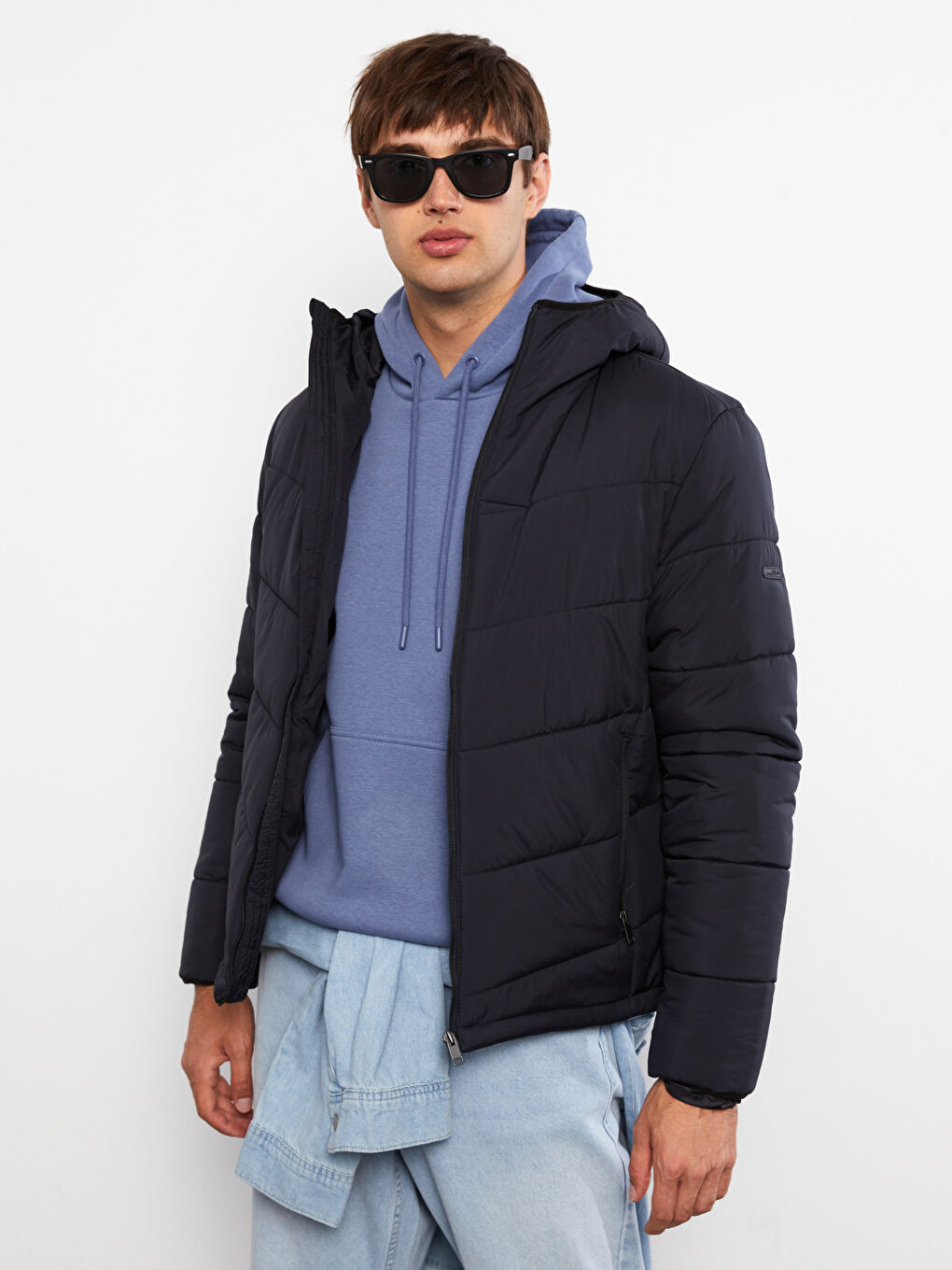 Standard Fit Hooded Men's Puffer Coat-2