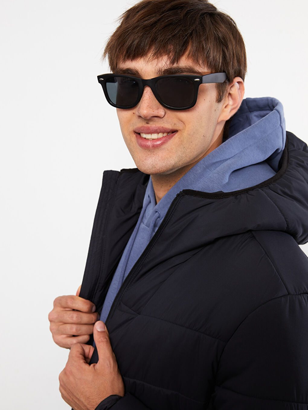 Standard Fit Hooded Men's Puffer Coat-3