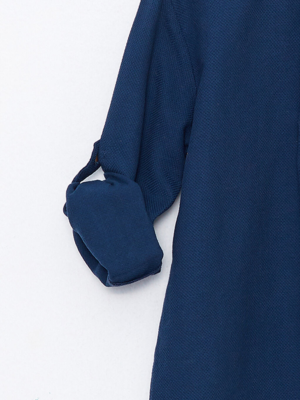 İndigo Hakim Yaka Kendinden Desenli Uzun Kollu Erkek Çocuk Gömlek-2