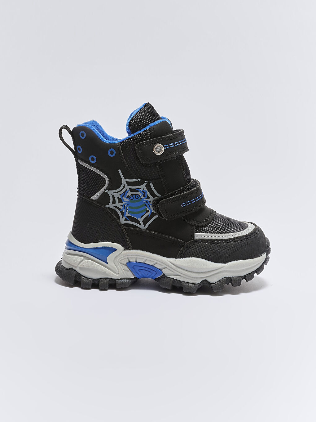 Bedruckte Baby Jungen Schneestiefel mit Klettverschluss und Reißverschluss-1
