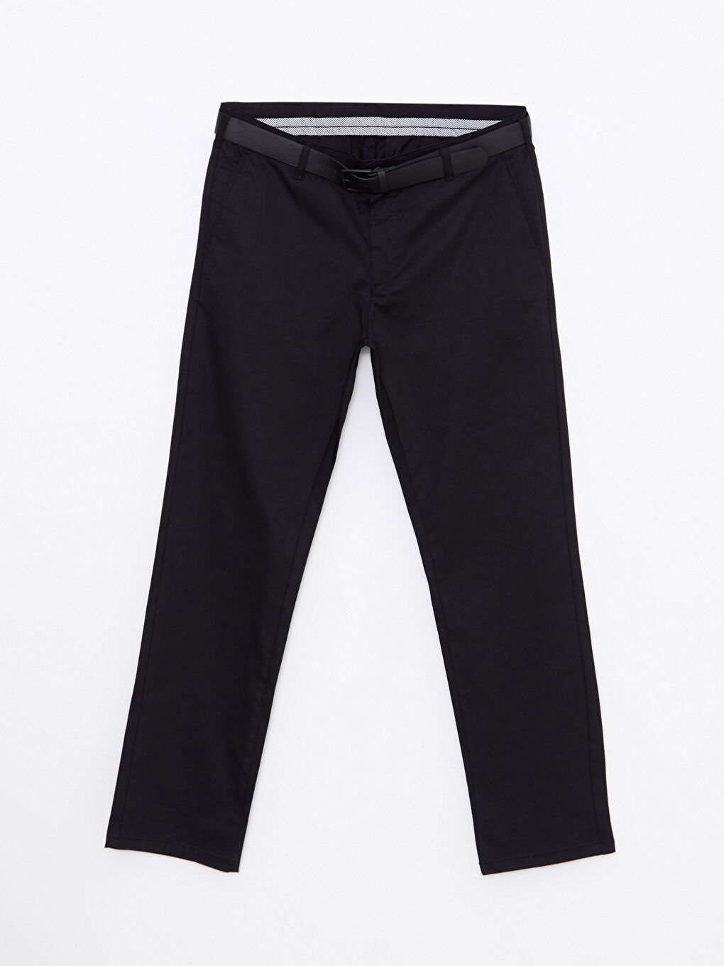 Standard Fit Gabardine Men's Trousers with Belt-8