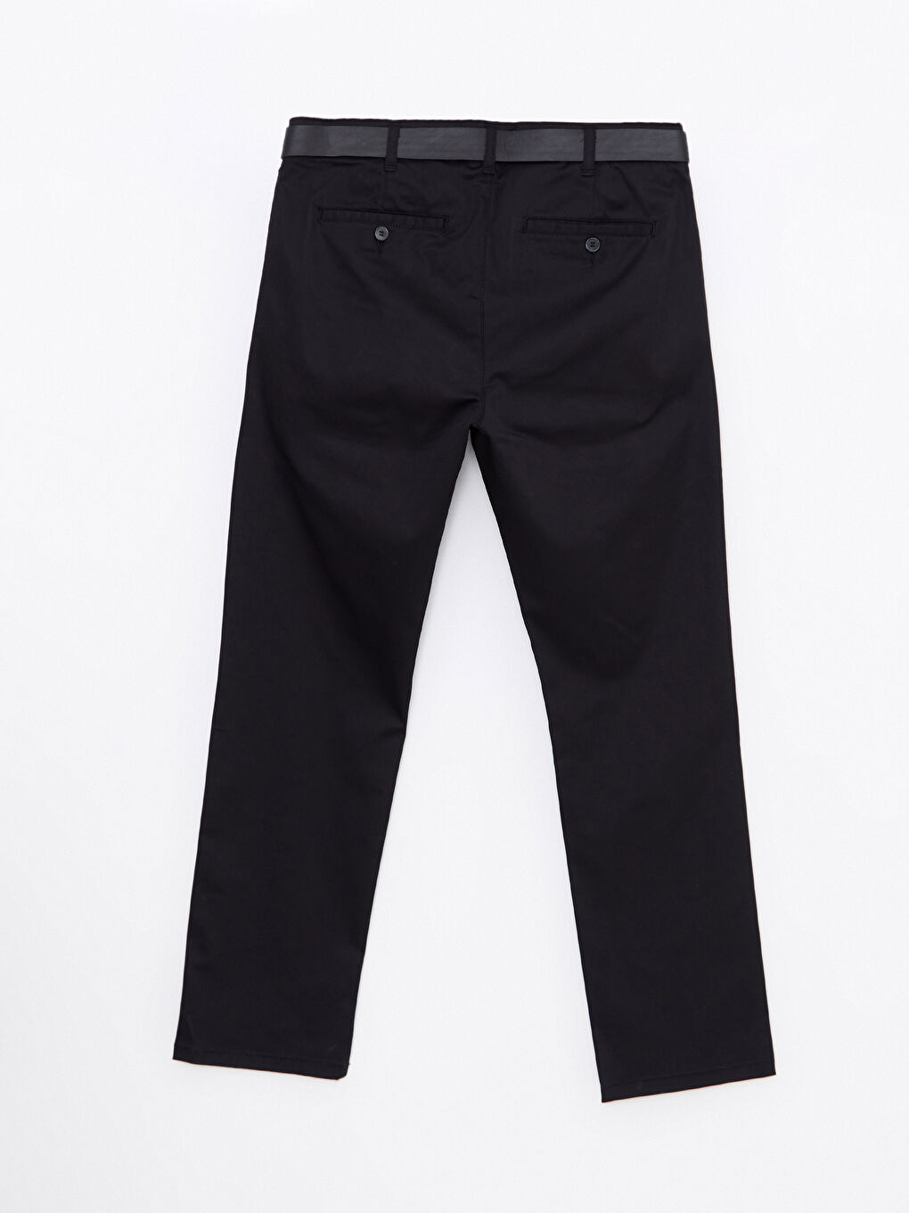 Standard Fit Gabardine Men's Trousers with Belt-9