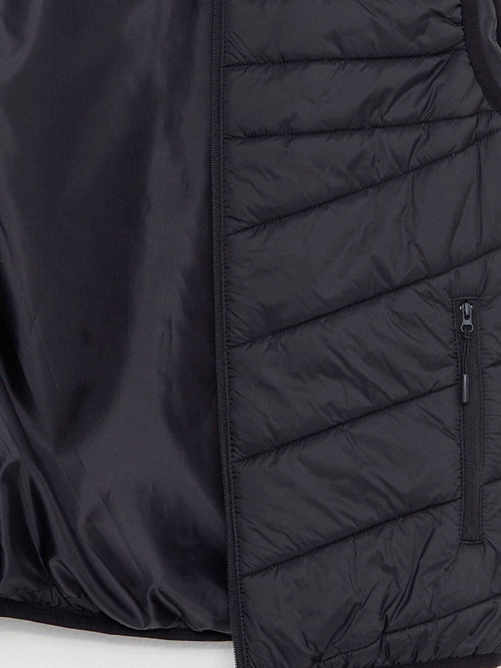 Siyah Standart Kalıp Dik Yaka Erkek Şişme Yelek-7