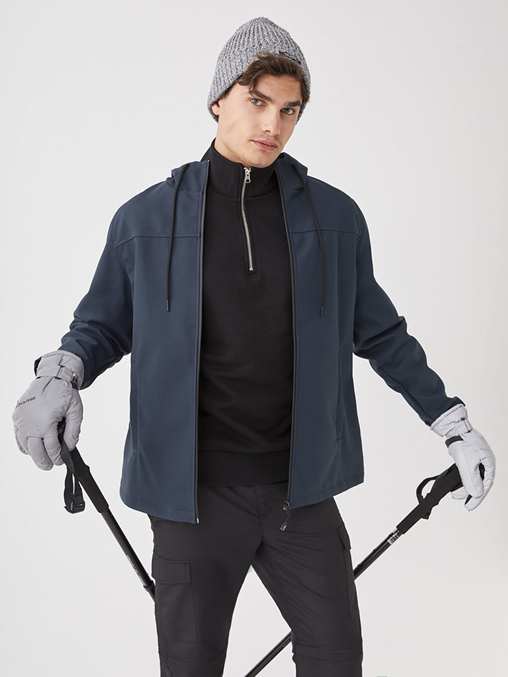 Imperméable à Capuche pour Hommes Coupe Régulière-1