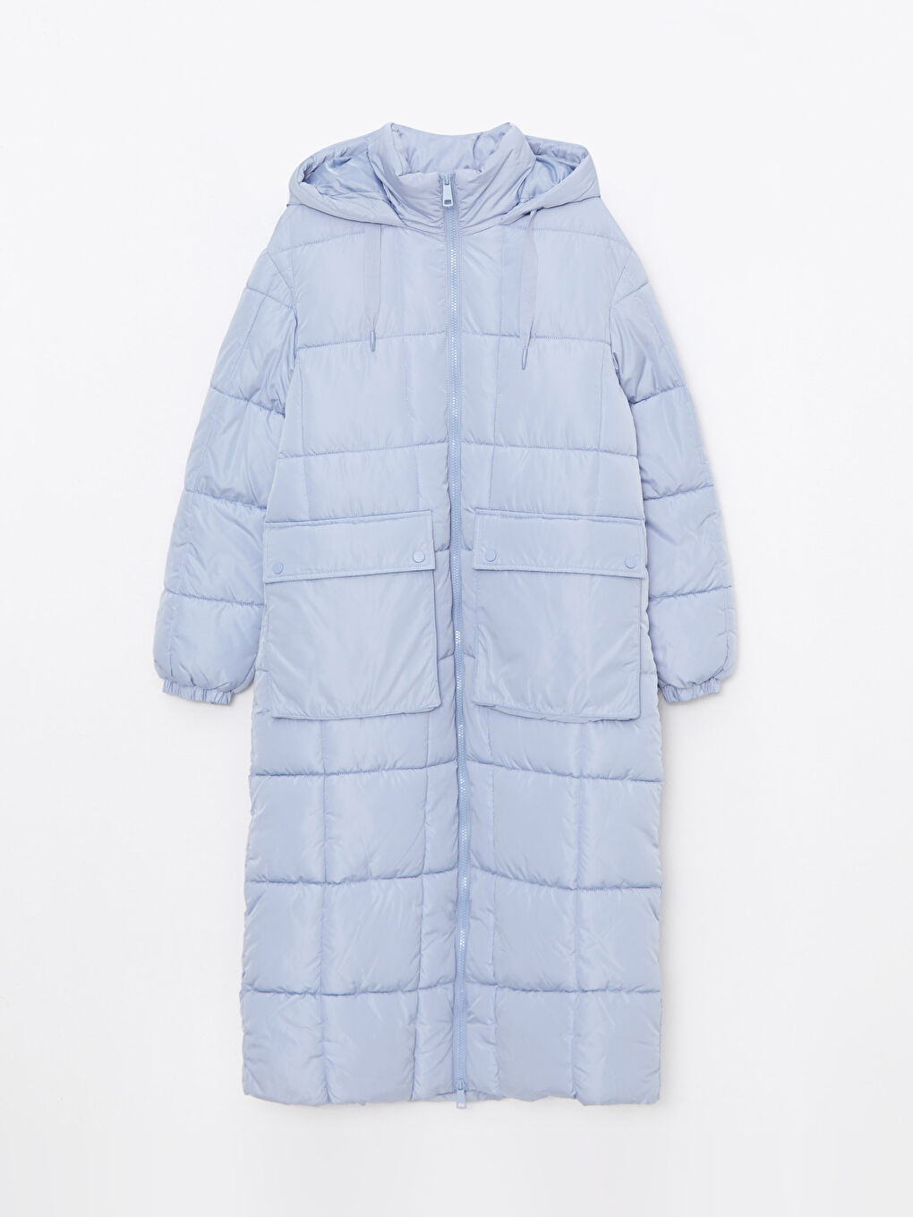 Стёганый пуховик с капюшоном для женщин-6
