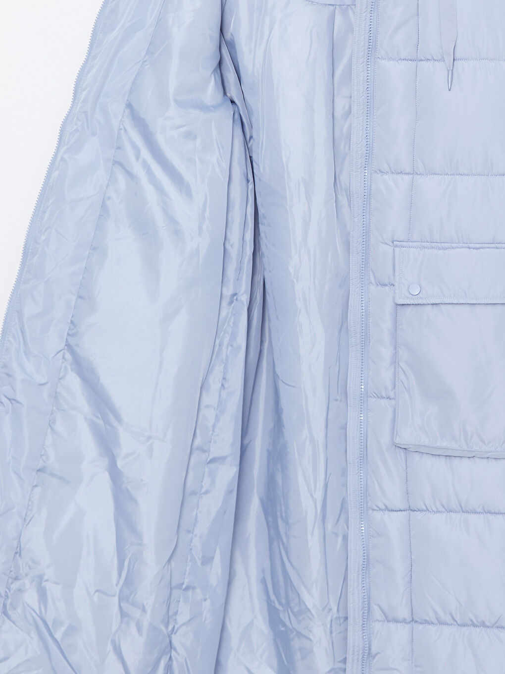 Стёганый пуховик с капюшоном для женщин-8