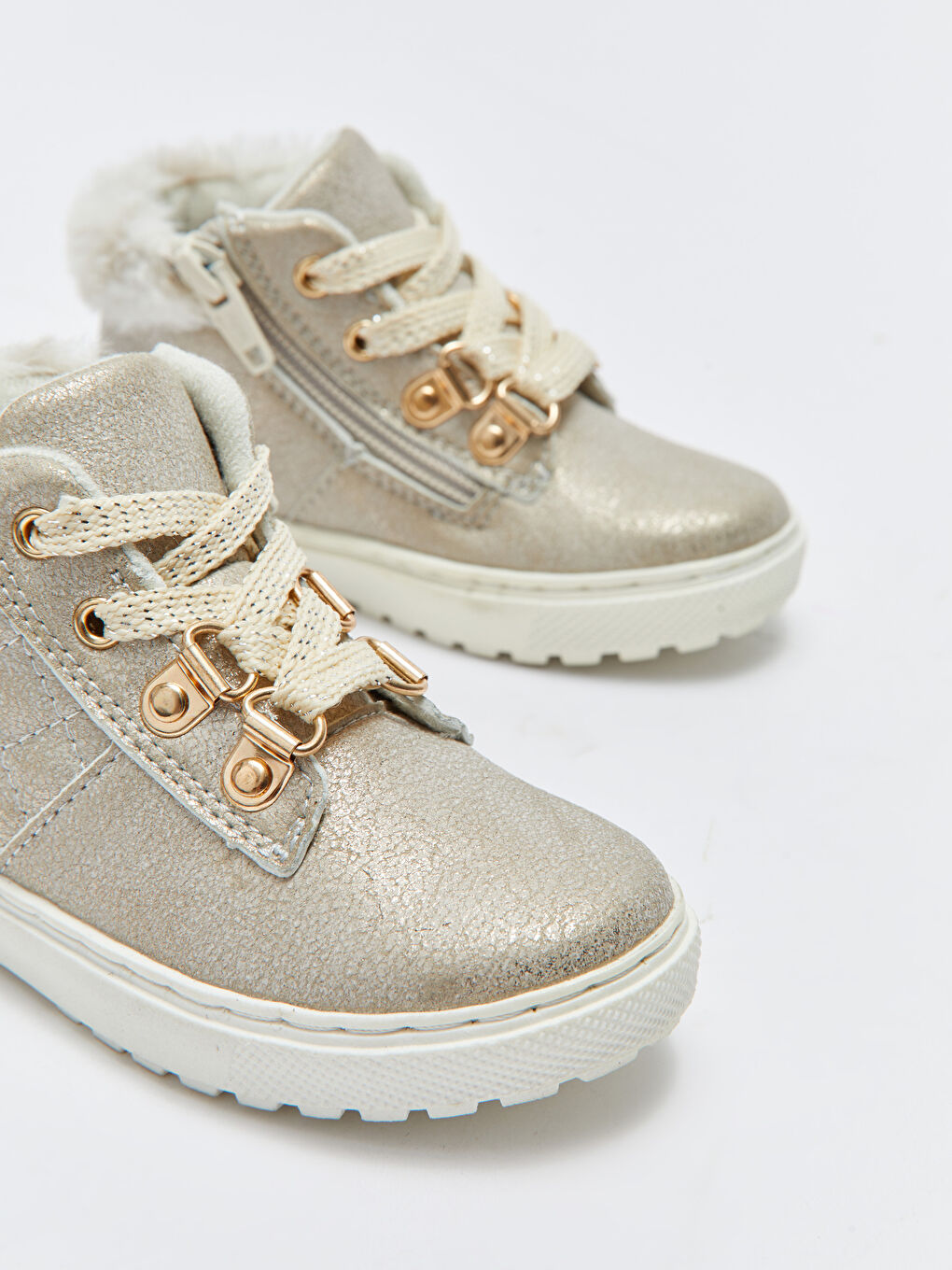 Lace-Up And Zipper Ankle Boy Girl Baby Boots-2