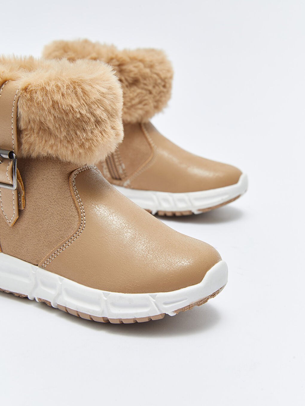 ტყავის ეფექტის ელვაშესაკრავიანი ჩვილის გოგონას ჩექმები-2